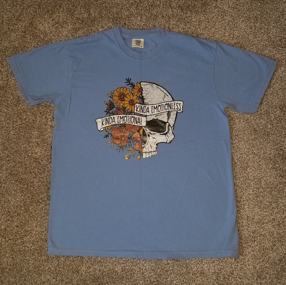 Short Sleeve Skull T-Shirt | Unisex | Blue | Large